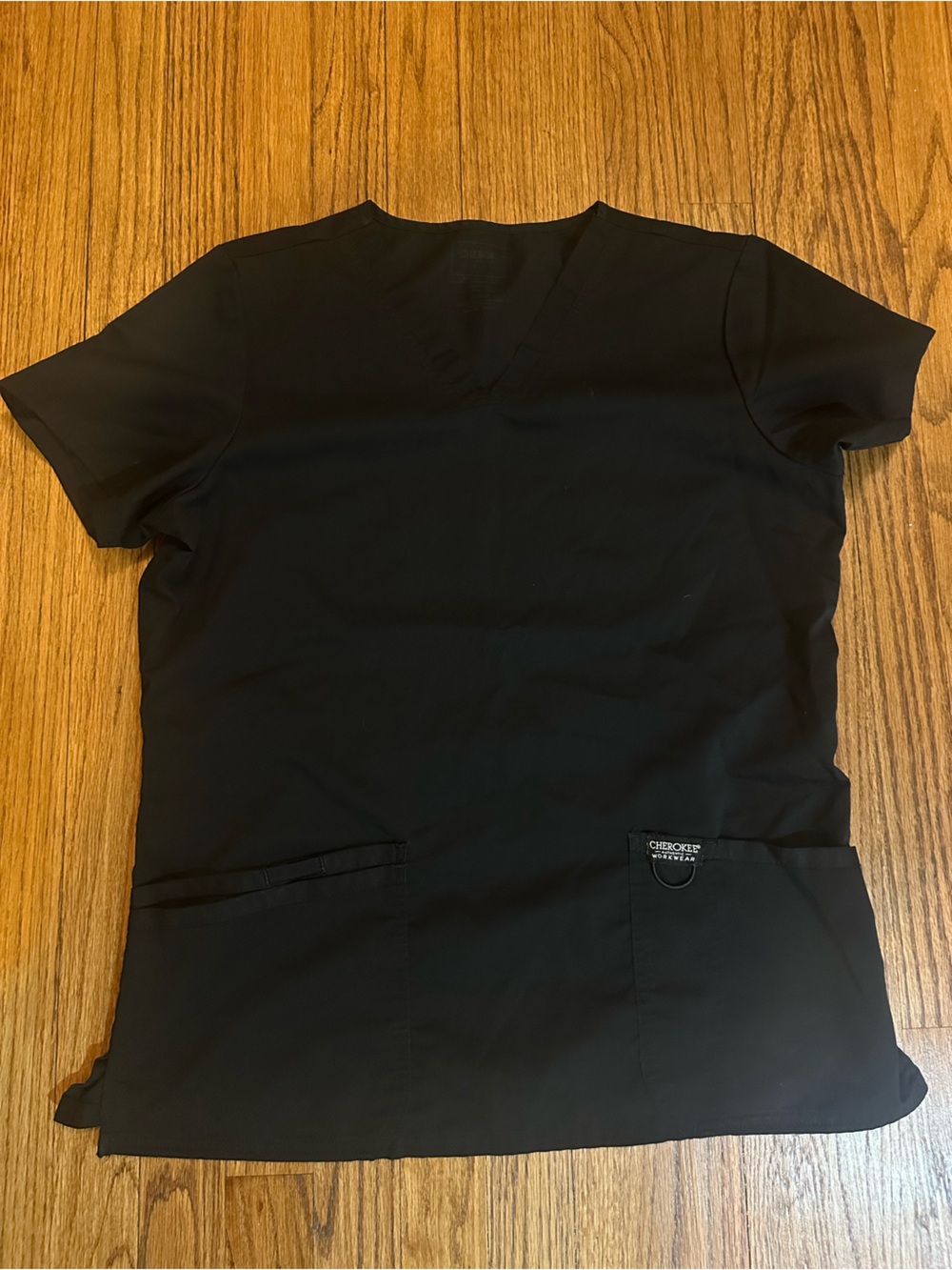 Cherokee Women’s Black Scrub Top with Small Embroidered Logo